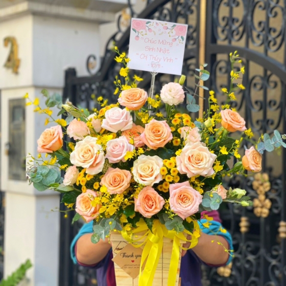 Hộp Hoa Chúc Mừng GHN 029